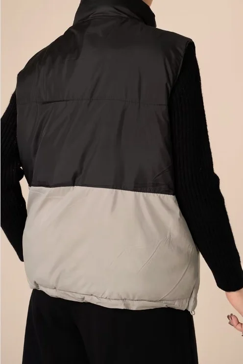 Chaleco Cuello Alto Combinado