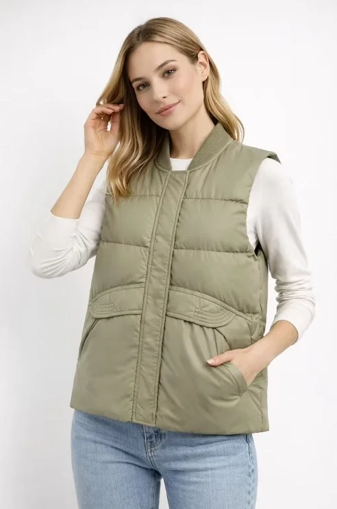 Chaleco eco cuero de mujer